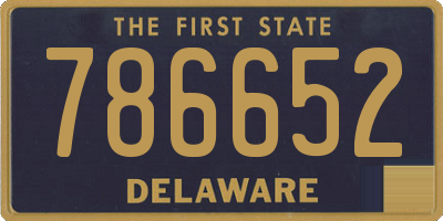 DE license plate 786652