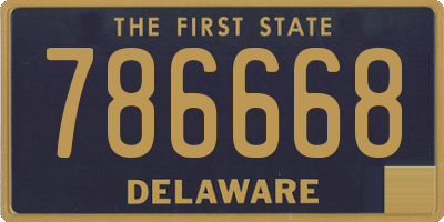 DE license plate 786668