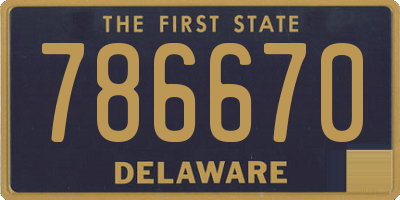 DE license plate 786670