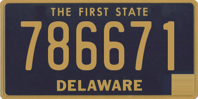 DE license plate 786671