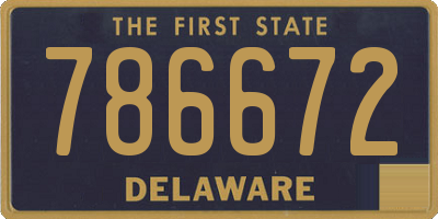 DE license plate 786672