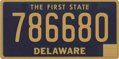 DE license plate 786680