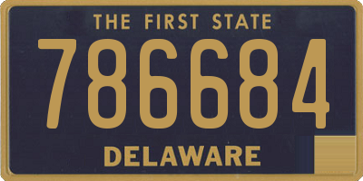 DE license plate 786684
