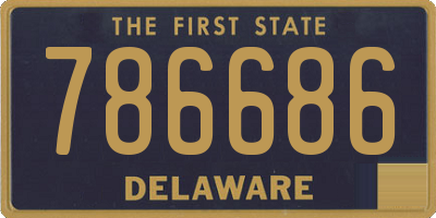 DE license plate 786686