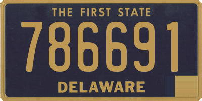 DE license plate 786691