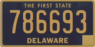 DE license plate 786693