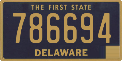 DE license plate 786694