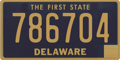 DE license plate 786704