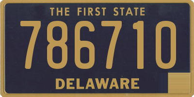 DE license plate 786710
