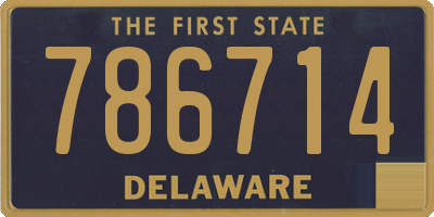 DE license plate 786714