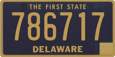 DE license plate 786717