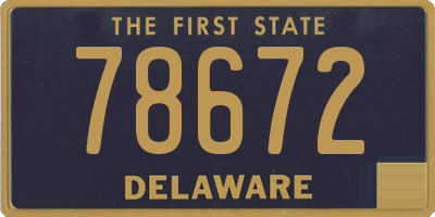 DE license plate 78672
