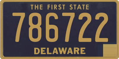 DE license plate 786722