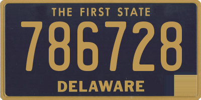 DE license plate 786728