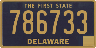 DE license plate 786733