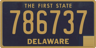 DE license plate 786737