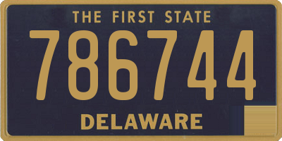 DE license plate 786744
