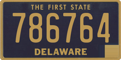 DE license plate 786764