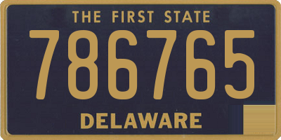 DE license plate 786765