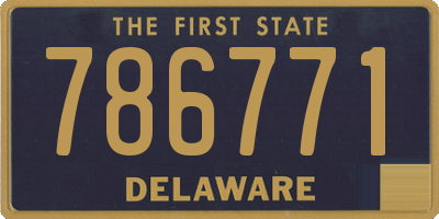DE license plate 786771