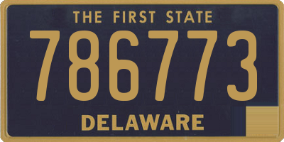 DE license plate 786773