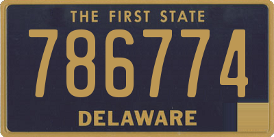 DE license plate 786774