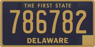 DE license plate 786782