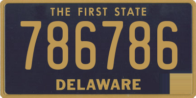 DE license plate 786786