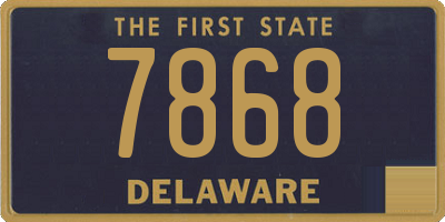 DE license plate 7868