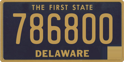 DE license plate 786800