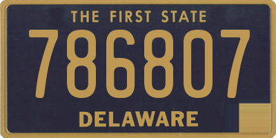 DE license plate 786807