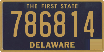 DE license plate 786814