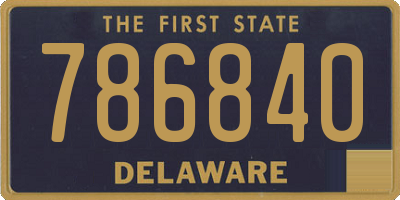 DE license plate 786840