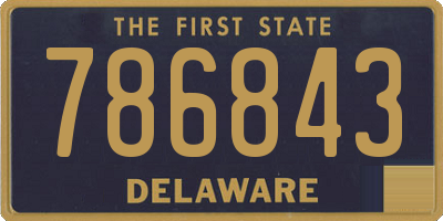 DE license plate 786843