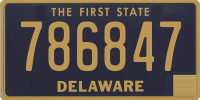 DE license plate 786847
