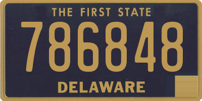 DE license plate 786848