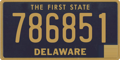 DE license plate 786851