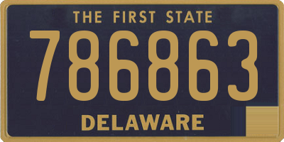 DE license plate 786863