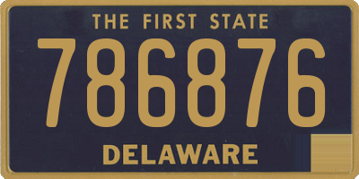 DE license plate 786876