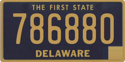 DE license plate 786880
