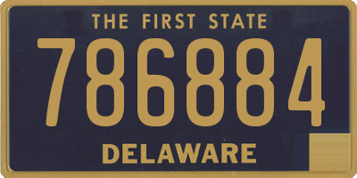DE license plate 786884