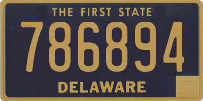 DE license plate 786894