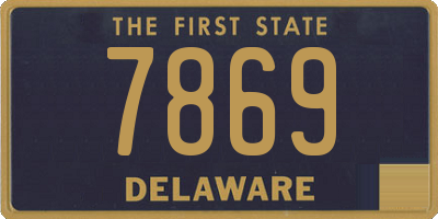 DE license plate 7869