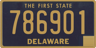 DE license plate 786901