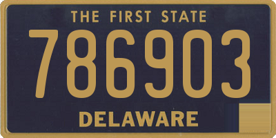 DE license plate 786903