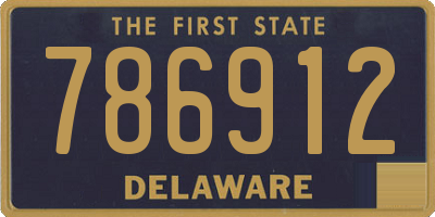 DE license plate 786912