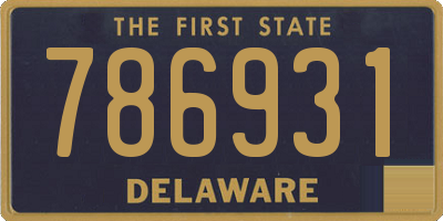 DE license plate 786931
