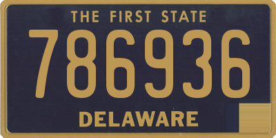 DE license plate 786936