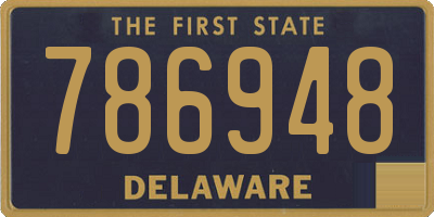DE license plate 786948