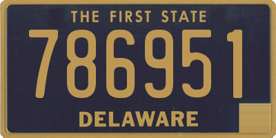 DE license plate 786951
